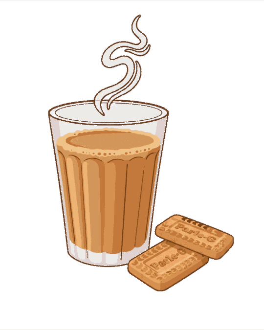 A steaming cup of tea